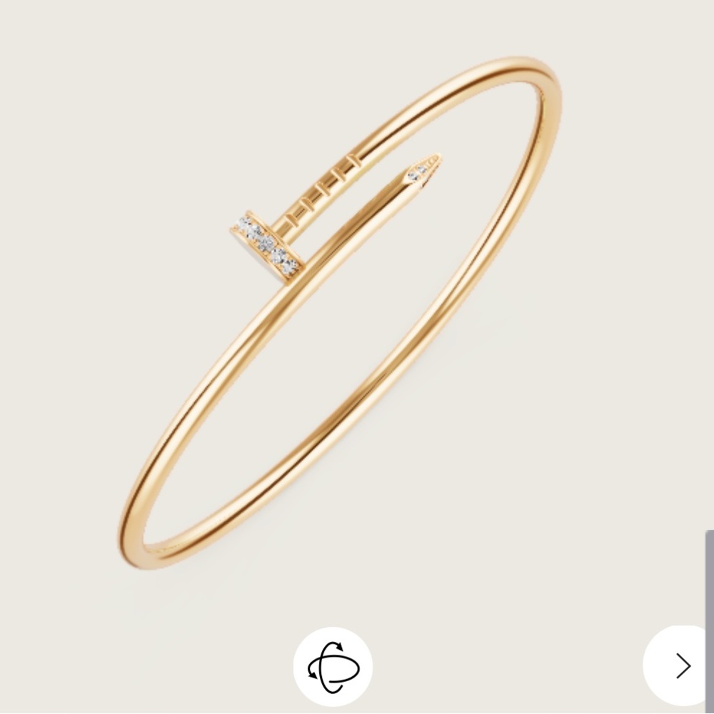 CARTIER JUSTE UN CLOU BRACELET WITH DIAMONDS, SMALL MODEL
